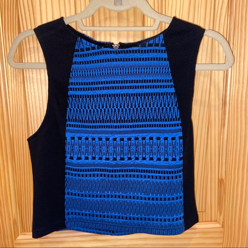 Sanctuary Textured Color Block Zippered Top